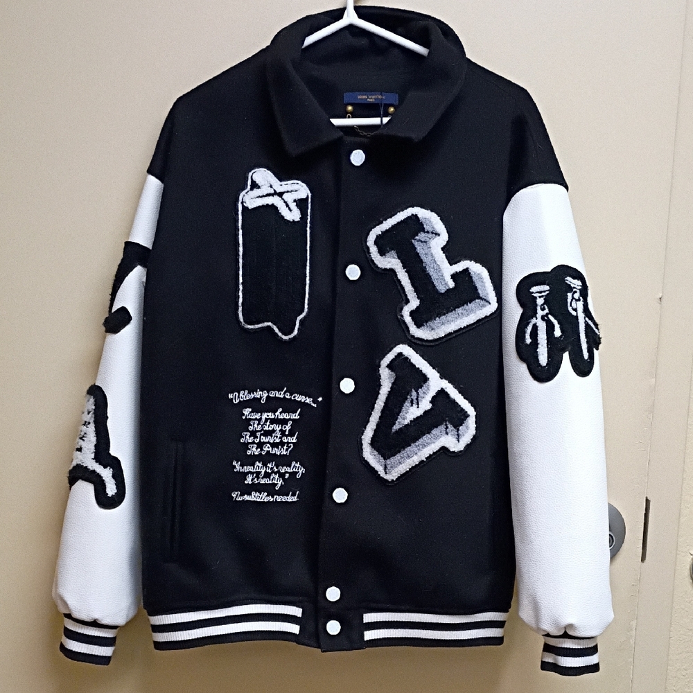 Fashion Louis Vuitton Black and White Jacket